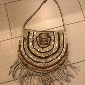 Elliot Lucca fringe beaded bohemian purse!
